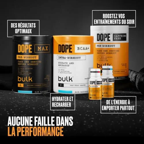 Bulk Poudre Pré-Workout Dope, Punch aux Fruits