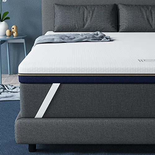 BedStory Surmatelas Mémoire de Forme Ventilé 160x200CM x 10CM Gel Infusé, Haute Densité Housse Hypoallergénique Lavable