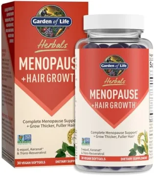 amz-51cj3tw5shl-4eeeb5d7 Garden of Life Herbals Complément alimentaire pour la ménopause avec S-equol et trans-resvératrol pour soulager les symptômes multiples, kéranat pour une croissance des cheveux plus épais et plus