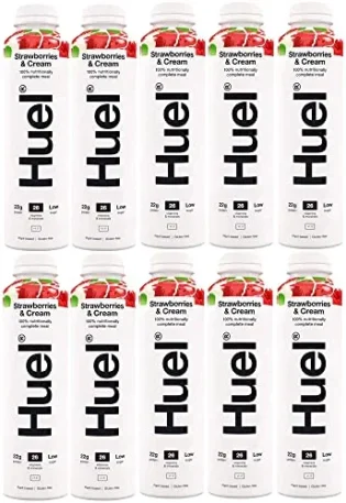 amz-51cvkara83l-16da9342 Lot de 10 boissons végétaliennes aux fraises et à la crème aux fruits, smoothie, vitamines, minéraux, jus de protéines à faible teneur en sucre, 500 ml