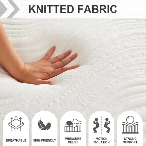 Twirest Matelas simple en mousse à mémoire de forme, fermeté moyenne, respirant, tricoté, tissu doux et doux pour la peau, dans une boîte (90 x 190 x 20 cm)