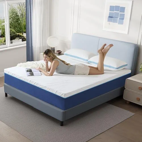 Hiimgo Matelas 140x190x20cm, Matelas en Mousse à Mémoire de Forme
