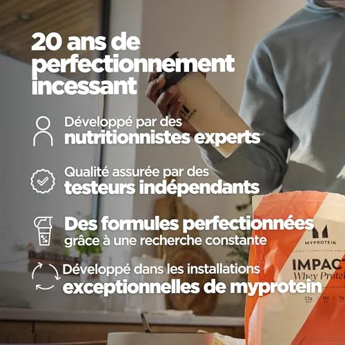 Myprotein Impact Whey Protein - Vanille | 30 portions | Jusqu'à 23 g de protéines par portion | Faible en matières grasses et en sucre | Idéal pour la croissance et le maintien de la masse musculaire