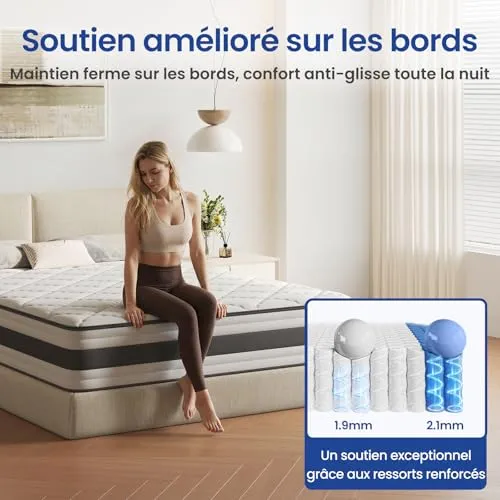 BedStory Matelas 140x190-26 cm de Haut - Confort Ferme H4 - Mousse à Mémoire de Forme Respirante avec Soutien des Bords Renforcé - Housse Amovible Lavable - Certifications CertiPUR-US® & Oeko-TEX®
