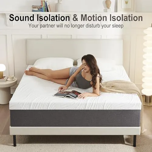 Twirest Matelas double de 20 cm avec mousse à mémoire de forme et anti-acariens, respirant, housse amovible sculptée, matelas dans une boîte, soutien des bords pour soutenir le sommeil (135 x 190 x 20