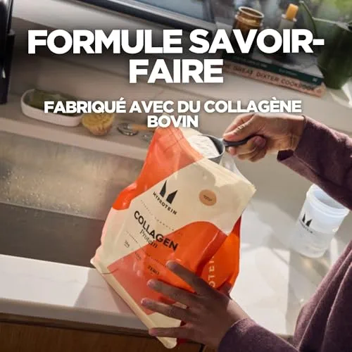 Poudre de protéines de collagène Myprotein | Fraise - 1 kg | Jusqu'à 26 g de protéines par portion | 98% de peptides de collagène bovin hydrolysé | Sans sucre ni matières grasses