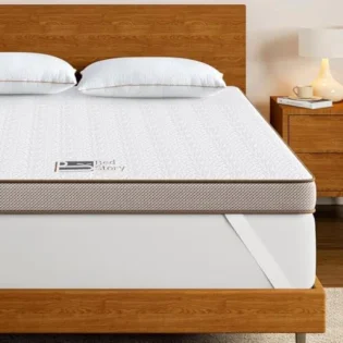 amz-51xgtog444l-05a91e39 BedStory Surmatelas 140 x 190 à Mémoire de Forme de 7,5CM Surmatelas Réversible Mousse avec Gel Plus Respirant, avec Design Antidérapant et Certification de Sécurité, Déhoussable et Lavable