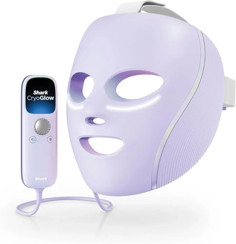 Shark CryoGlow Masque LED Rouge&Bleue, Luminothérapie Infrarouge FW312EUPL