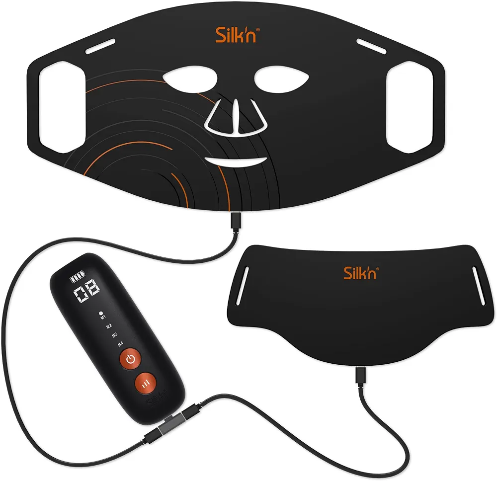 Silk'n Dual LED Set Masques Visage et Cou Anti-Âge Lumière Rouge