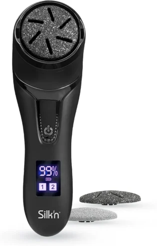 amz-61nyybdl34l-d0a7eaad Silk'n Râpe Électrique Pieds Étanche - Ponceuse Puissante Anti-Callosités Avec Système Aspirant et 3 Disques - FreshPedi - Rechargeable - Noir
