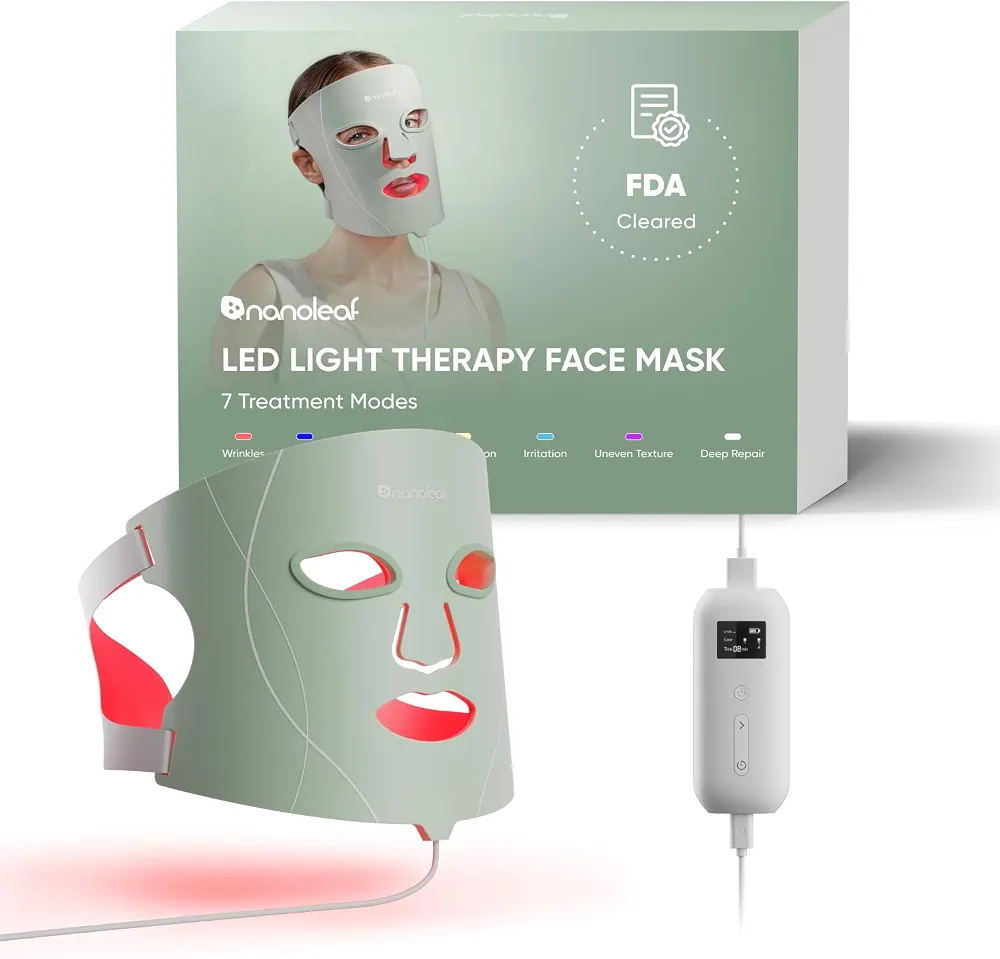 Nanoleaf Masque LED, Luminothérapie pour Visage, 7 Modes, 432 LEDs