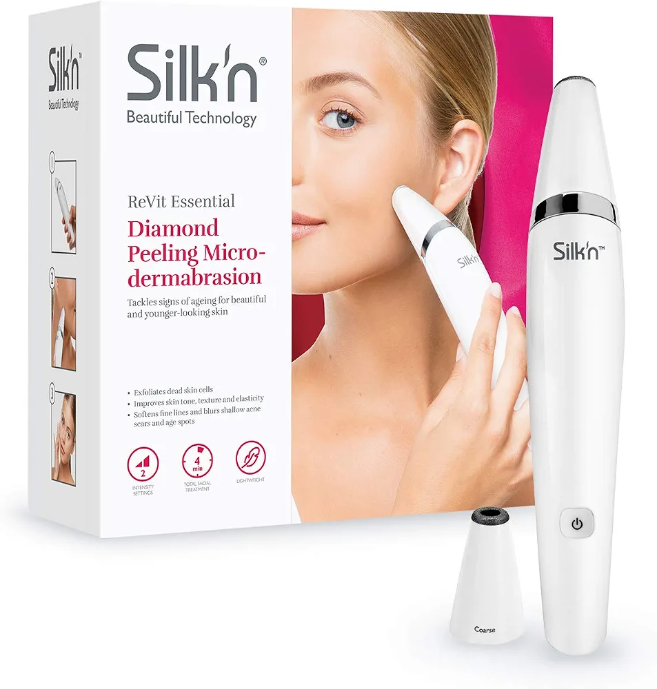 Silk'n ReVit Essential - Microdermabrasion par Gommage au Diamant - Peeling - 2 Pointes de Traitement - 30 Filtres