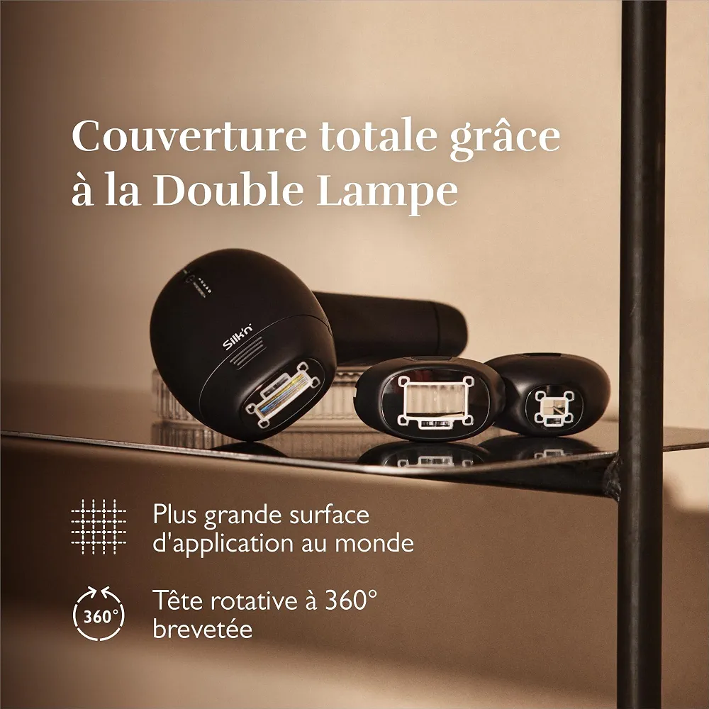 Silk'n 7 Épilateur IPL 600K Flash Tête Pivotante Noir