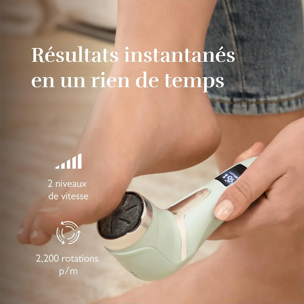 Silk'n FreshPedi Râpe Pieds Anti-Callosités Étanche 3 Disques Menthe