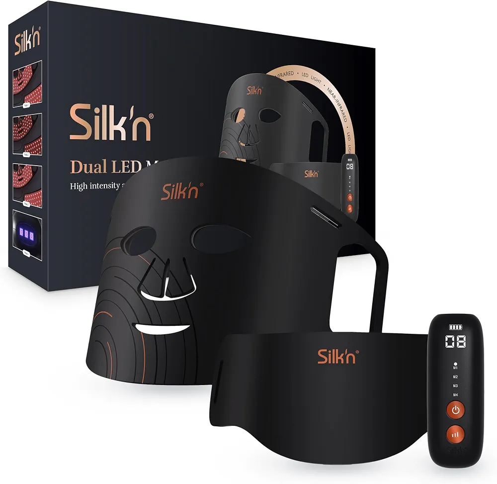 Silk'n Dual LED Set Masques Visage et Cou Anti-Âge Lumière Rouge