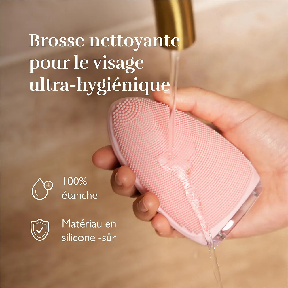 Silk'n - Brosse Nettoyante Visage - Bright - Soins ultra-hygiéniques - Élimine les impuretés - Rose