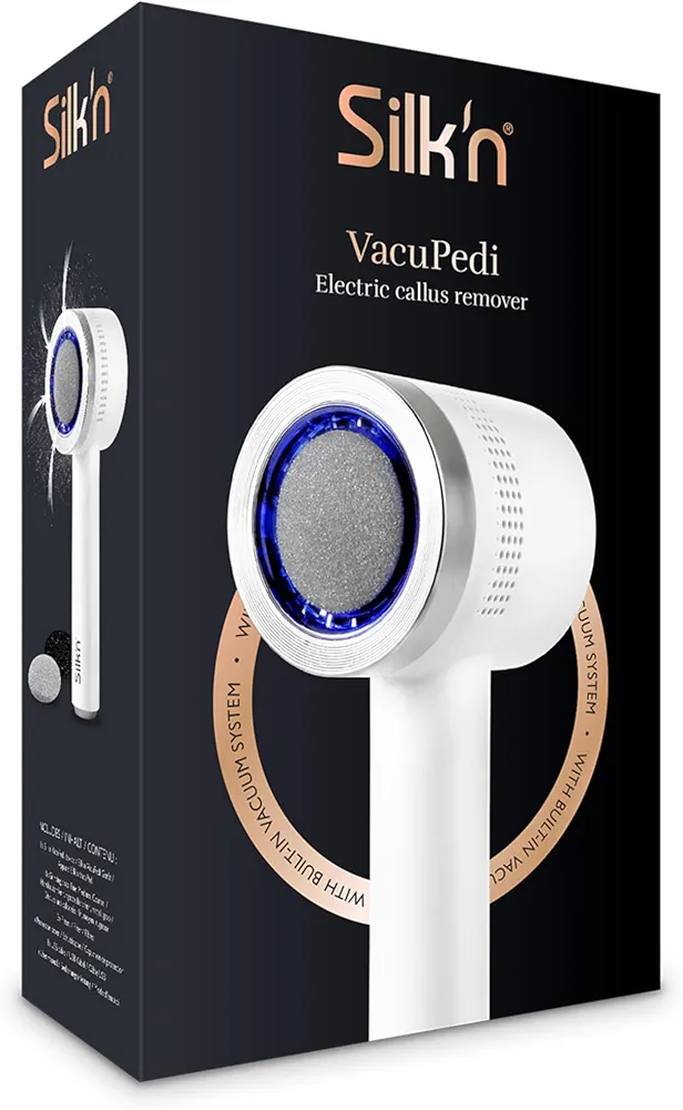 Silk'n VacuPedi Râpe Anti-Callosités Électrique Aspiration Or Rose USB-C