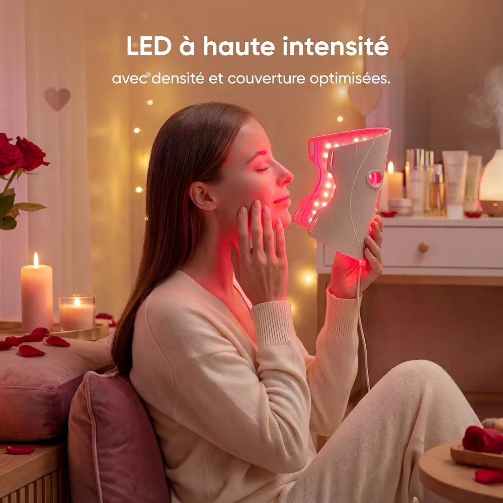 Nanoleaf Masque LED, Luminothérapie pour Visage, 7 Modes, 432 LEDs