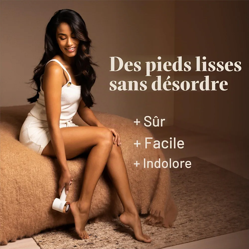 Silk'n VacuPedi Râpe Anti-Callosités Électrique Aspiration Or Rose USB-C