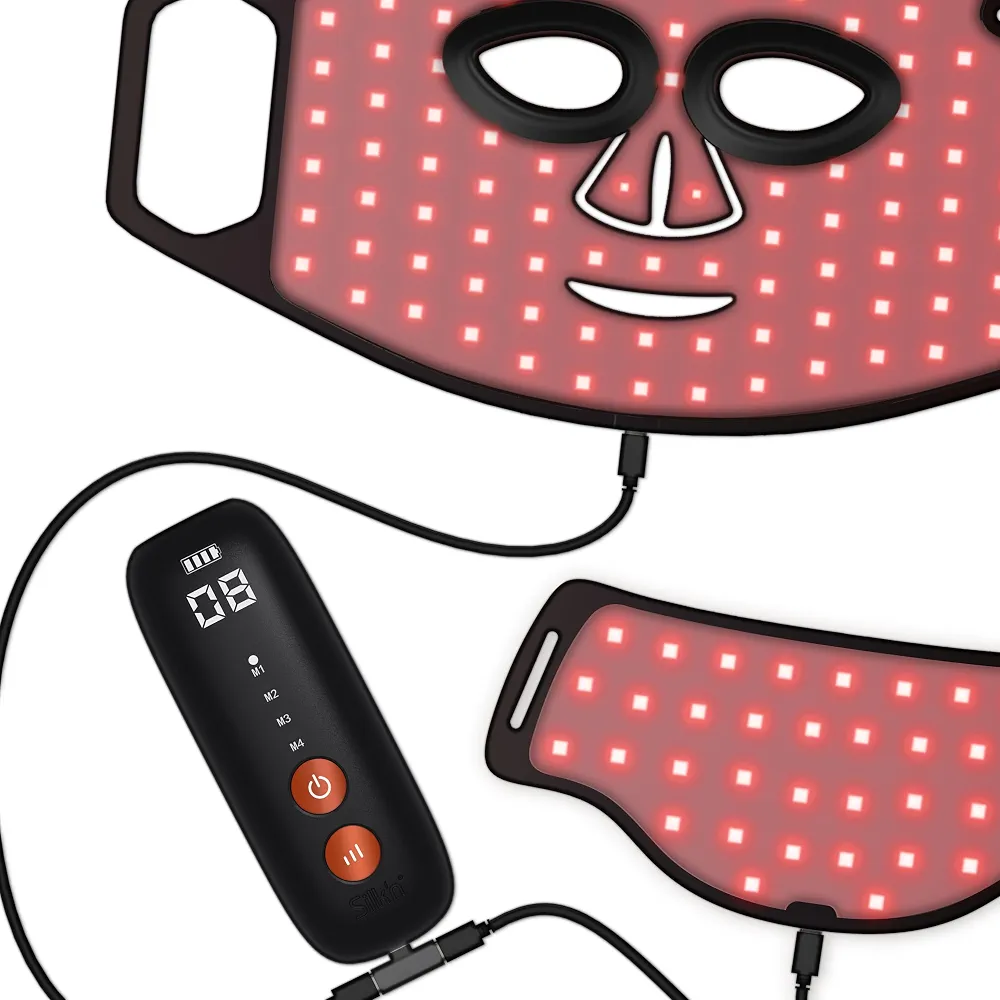 Silk'n Dual LED Set Masques Visage et Cou Anti-Âge Lumière Rouge
