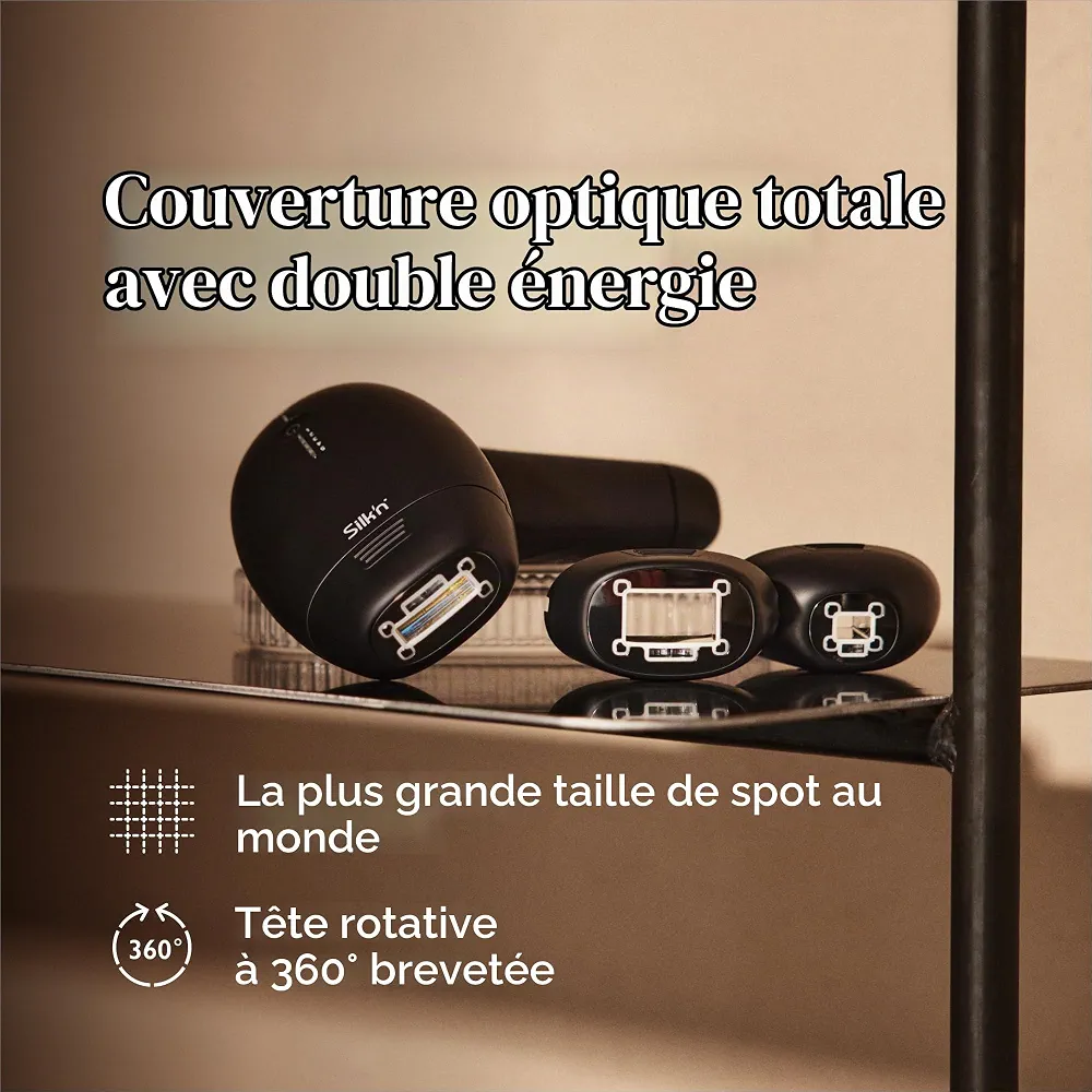Silk'n 7 Épilateur Lumière Pulsée 600K Flashs Tête Rotative 2025 Noir
